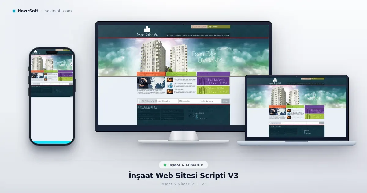 İnşaat Web Sitesi Scripti V3