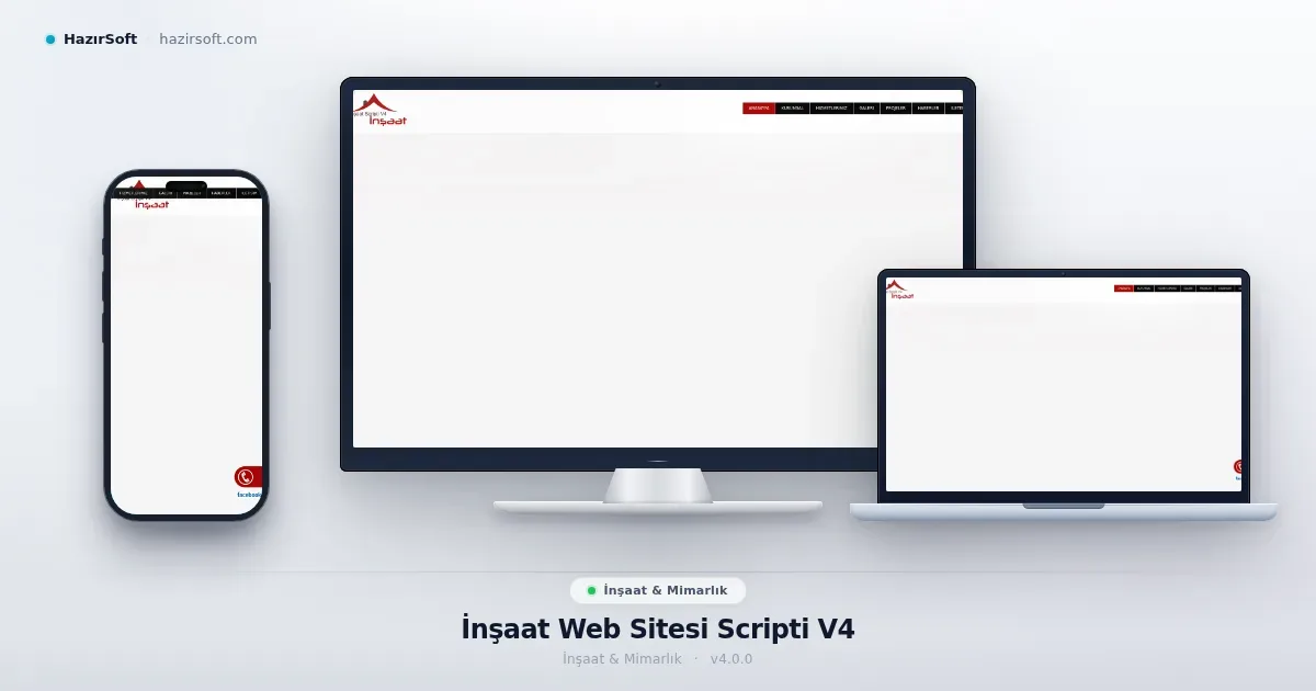 İnşaat Web Sitesi Scripti V4