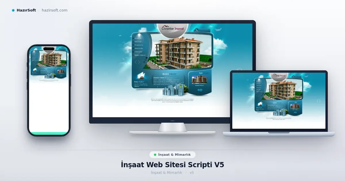 İnşaat Web Sitesi Scripti V5