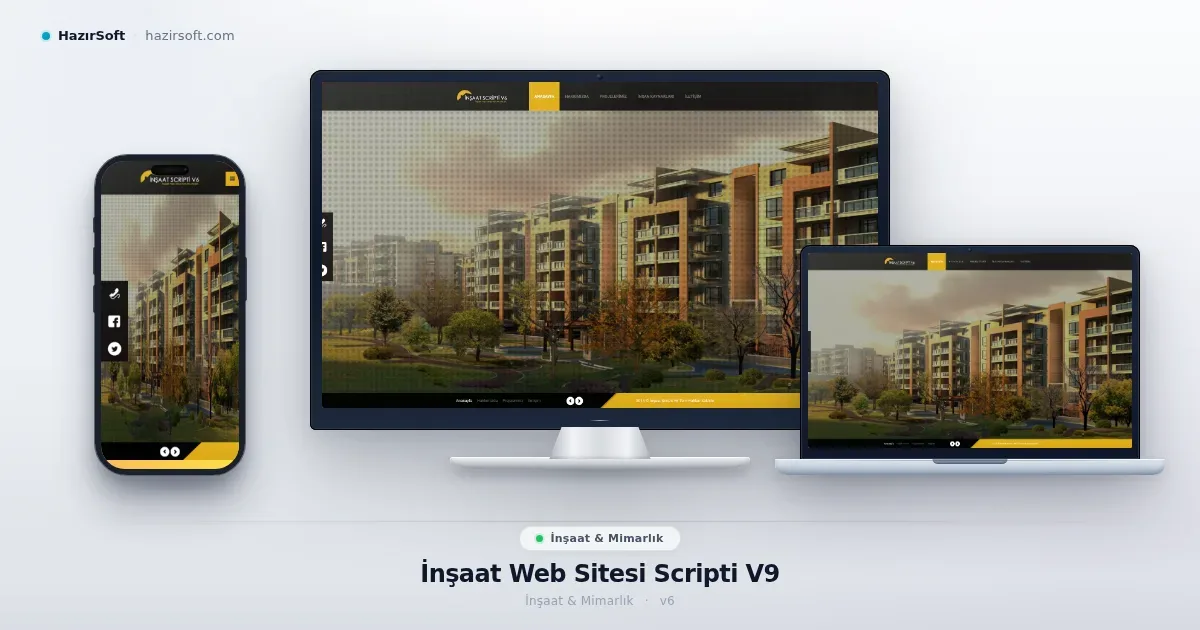 İnşaat Web Sitesi Scripti V9