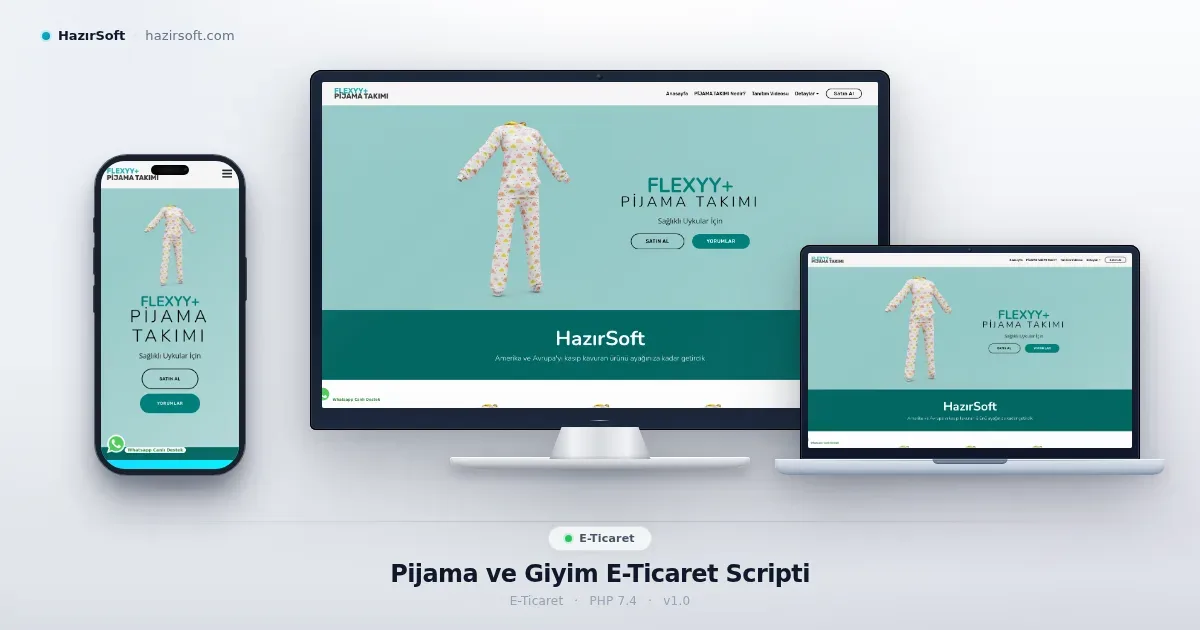 Pijama ve Giyim E-Ticaret Scripti