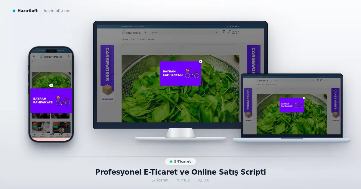 Profesyonel E-Ticaret ve Online Satış Scripti