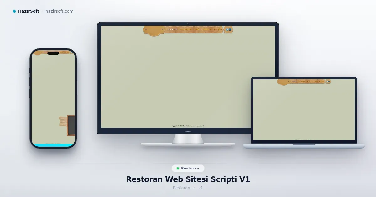 Restoran Web Sitesi Scripti V1