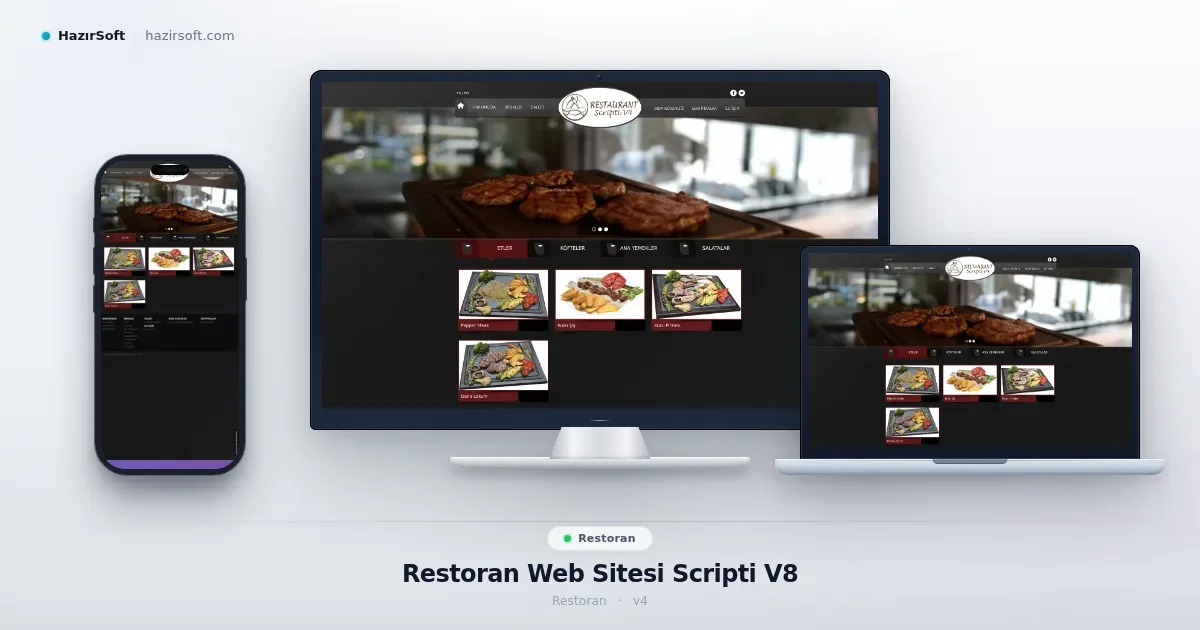 Restoran Web Sitesi Scripti V8