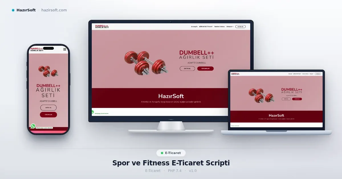 Spor ve Fitness E-Ticaret Scripti