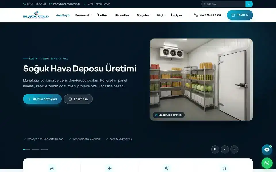 Black Cold — Unternehmenswebsite und Produktkatalog