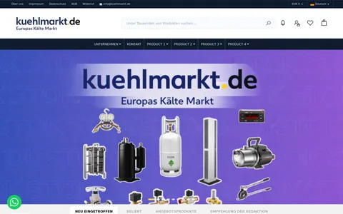 Kuehlmarkt.de — Deutschsprachige E-Commerce-Website Screenshot